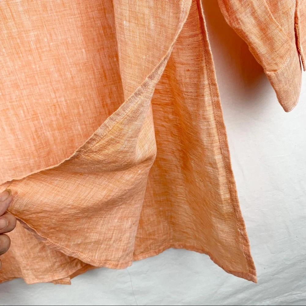 J. Jill Peach Button-Up Tunic - Picture 6 of 8